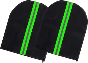 1 Pair Waterproof Side Mirror Covers Auto Rearview Protection Cover with Reflective Strip