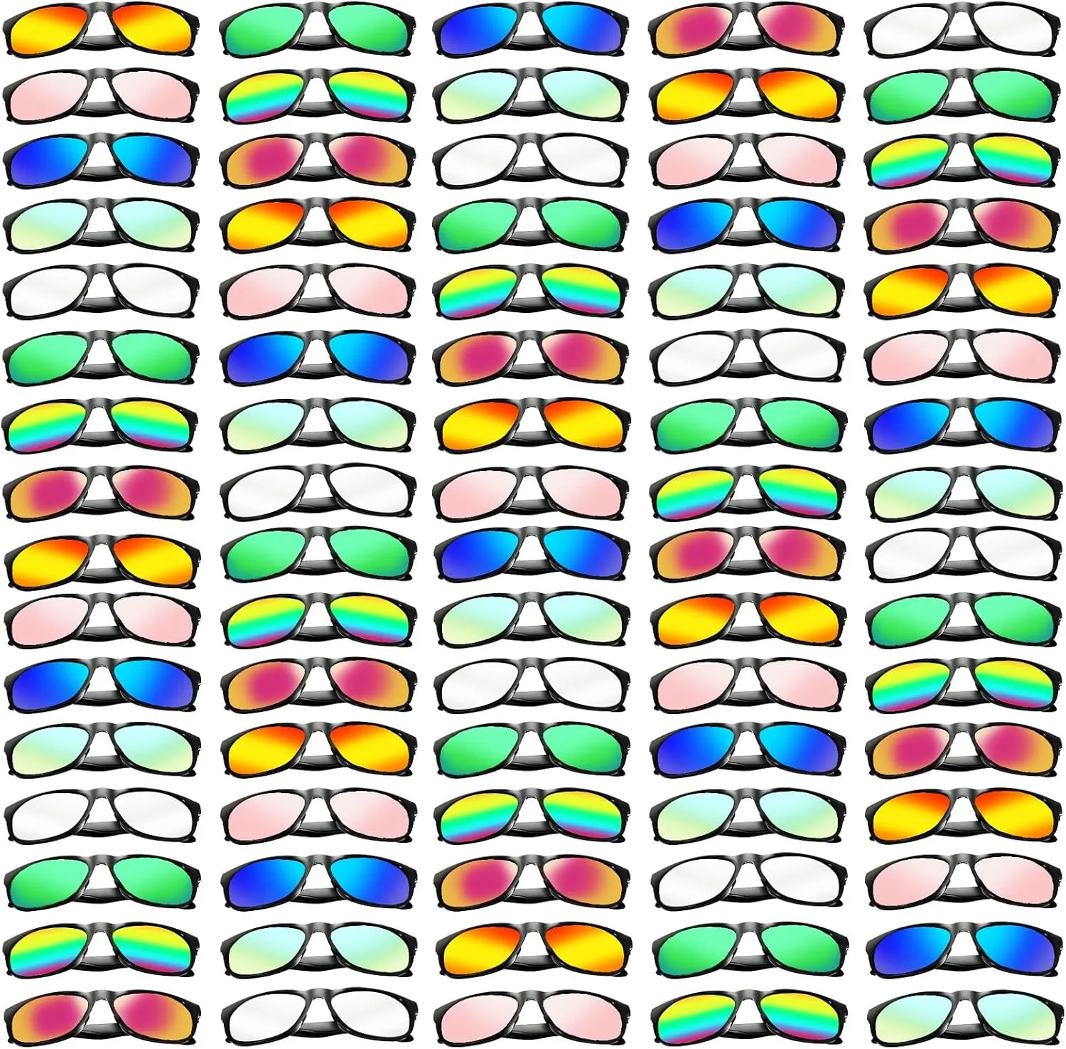100 Pack Black Sunglasses Bulk,80s Retro Style Plastic Sunglasses,Party Sunglasses in Bulk for Adults Teens Men Women,Summer Pool Beach Birthday Decoration Party Supplies,Goody Bag Stuffers