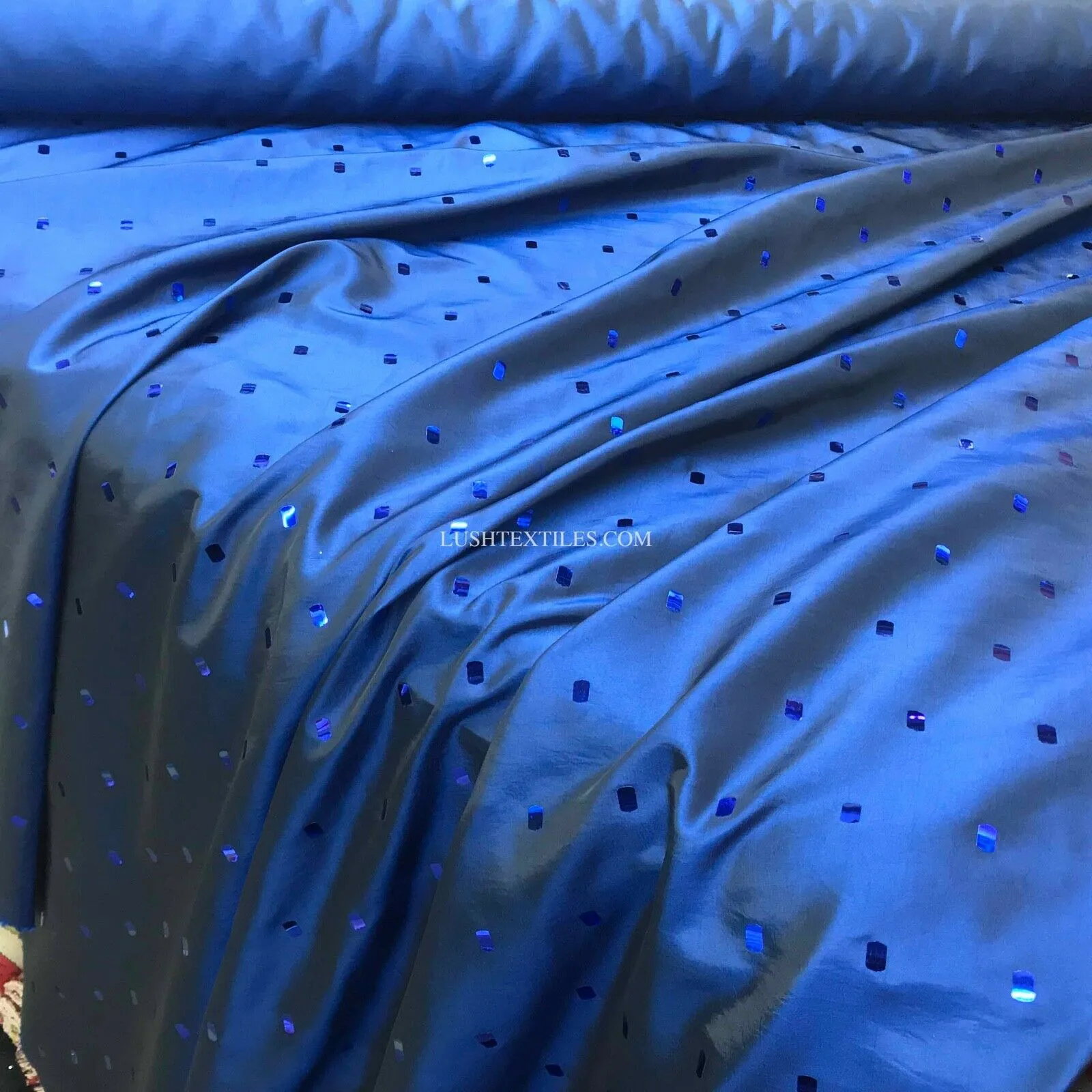 10m Mirror Sequins Taffeta Fabric 60" Wide