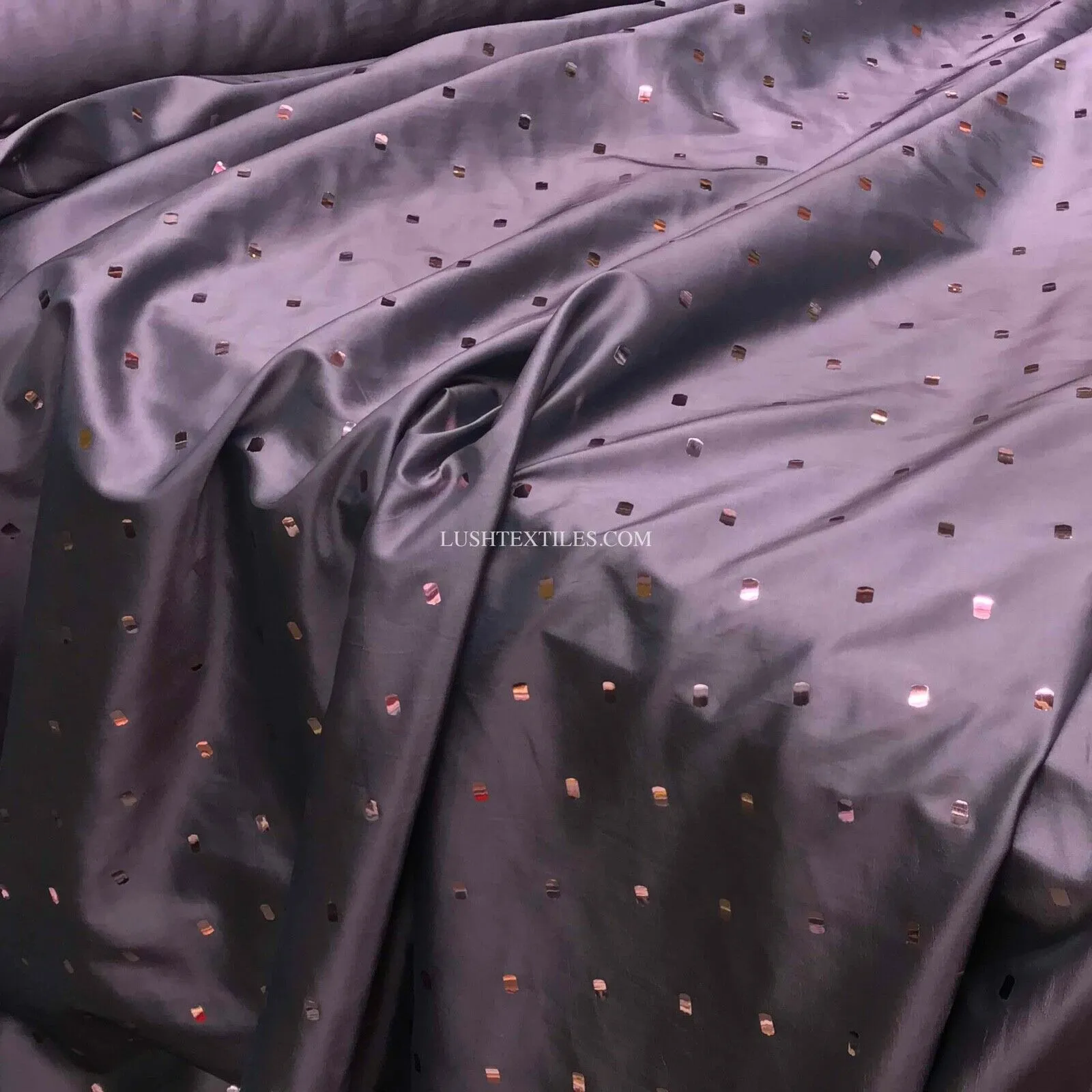 10m Mirror Sequins Taffeta Fabric 60" Wide