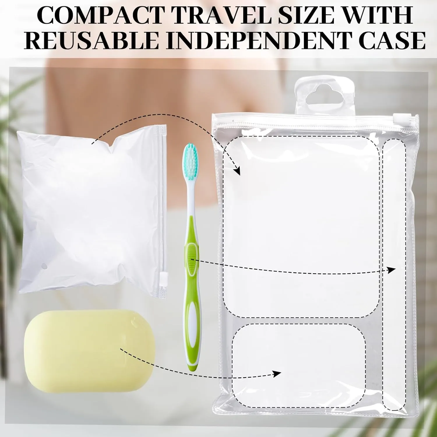 12 Pcs Travel Size Loofah Individually Wrapped, Small Shower Puff Bath Sponge Pouf Ball Bulk Mesh Bath Puff Mini Loofah Sponge with Case Bulk for Shower Care(White)