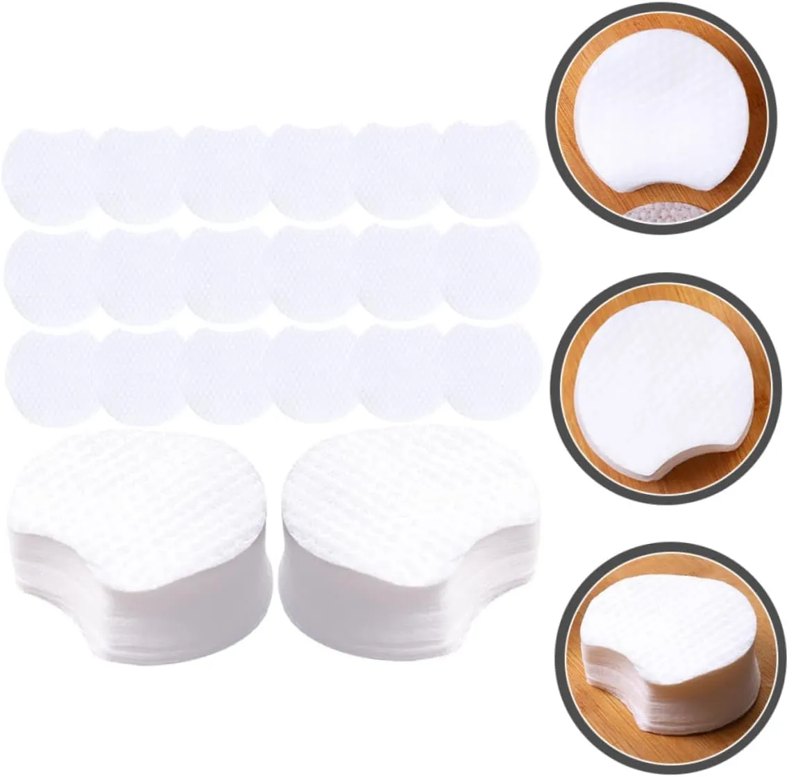 1200pcs Thick Makeup Pads Disposable Cosmetic Face Cleansing Pads Non-Woven Design for Makeup Removal Soft Supple Facial Cleaning Tools