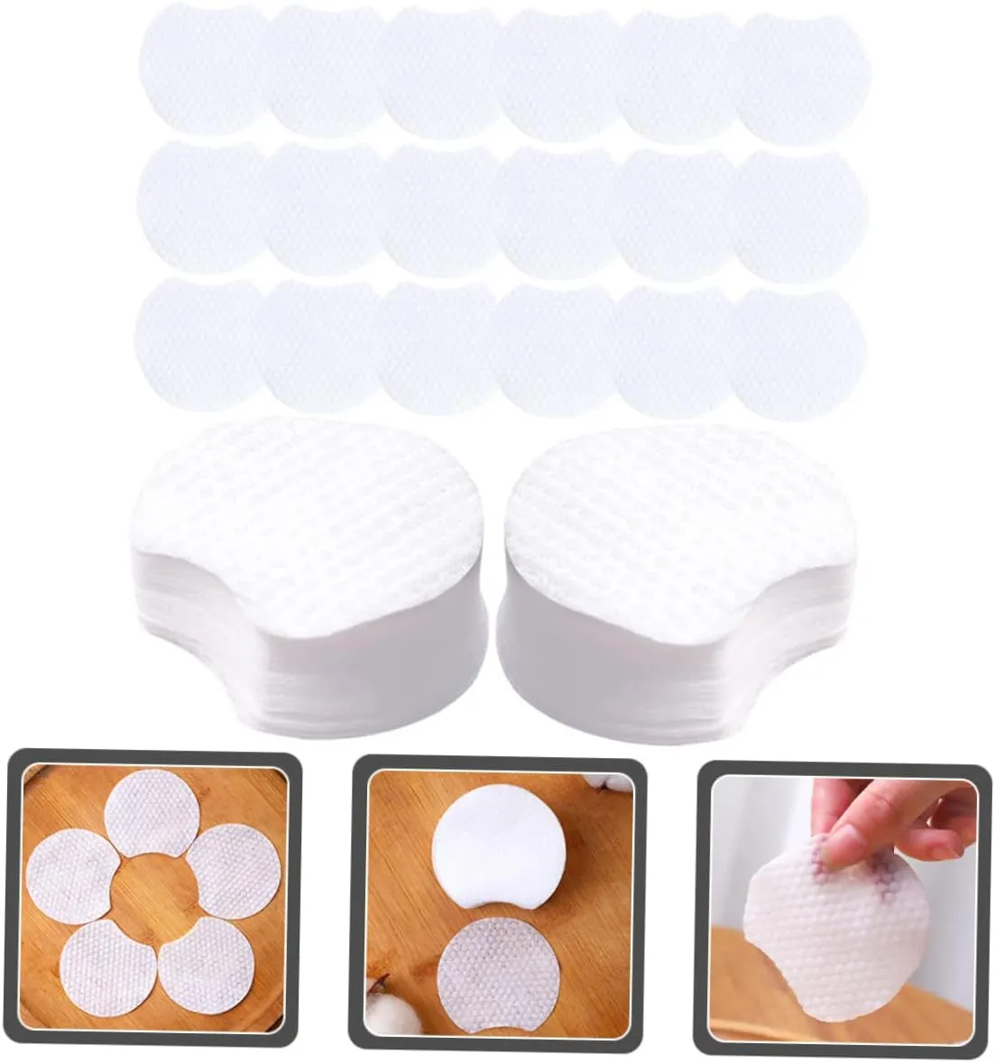 1200pcs Thick Makeup Pads Disposable Cosmetic Face Cleansing Pads Non-Woven Design for Makeup Removal Soft Supple Facial Cleaning Tools