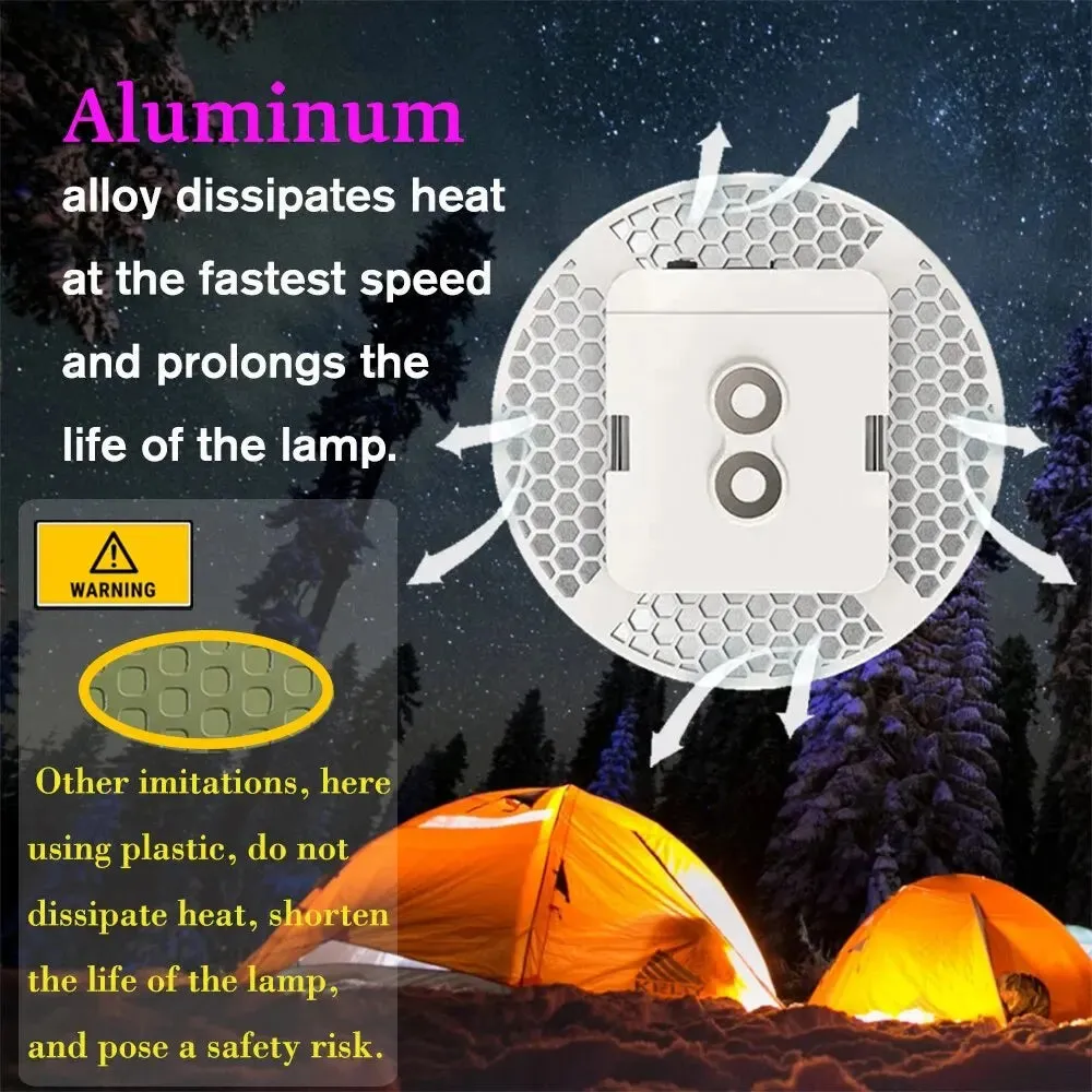13500mAh Rechargeable LED Camping Lantern, Magnetic Portable Flashlight, Remote Control Tent Light, Carry Case Included
