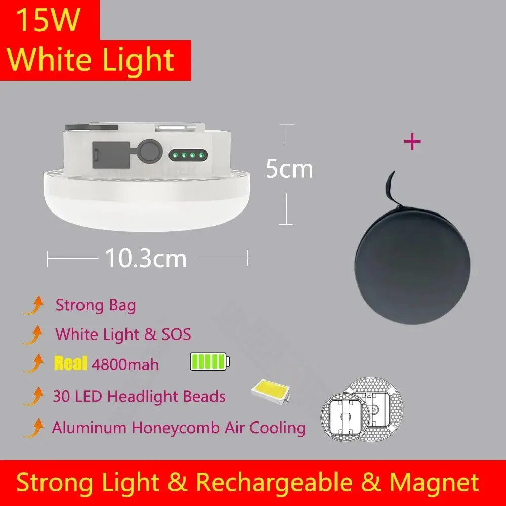 13500mAh Rechargeable LED Camping Lantern, Magnetic Portable Flashlight, Remote Control Tent Light, Carry Case Included