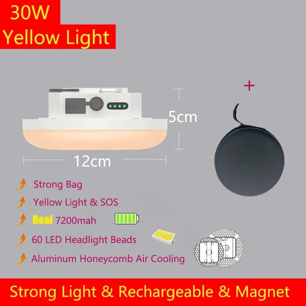 13500mAh Rechargeable LED Camping Lantern, Magnetic Portable Flashlight, Remote Control Tent Light, Carry Case Included