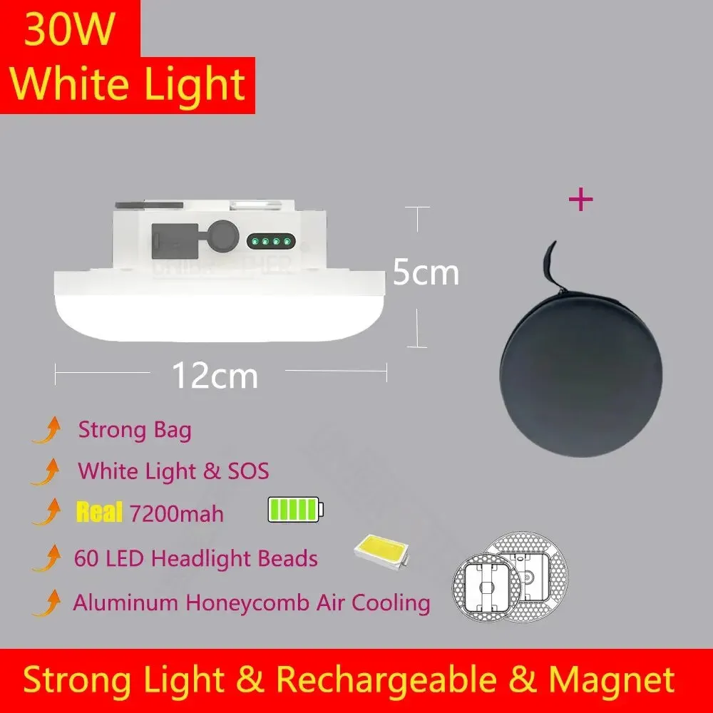13500mAh Rechargeable LED Camping Lantern, Magnetic Portable Flashlight, Remote Control Tent Light, Carry Case Included
