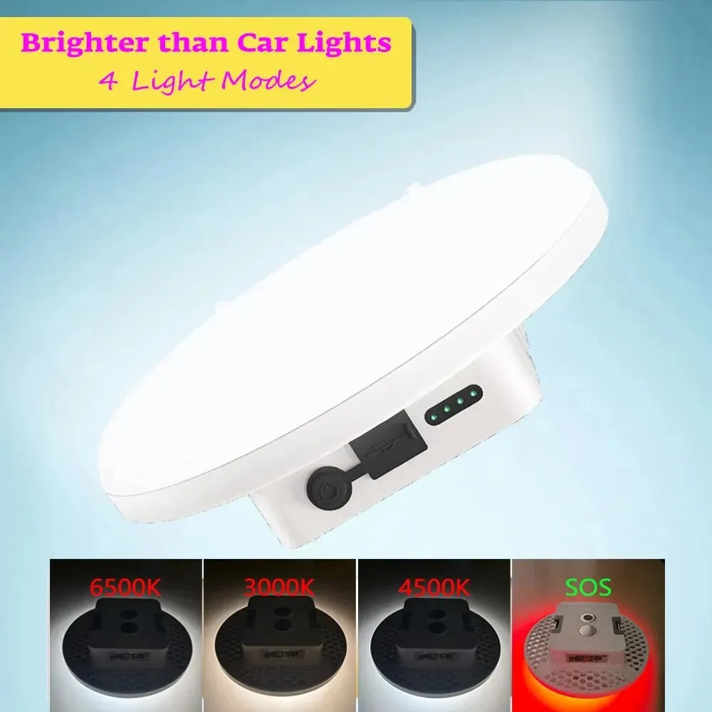 13500mAh Rechargeable LED Camping Lantern, Magnetic Portable Flashlight, Remote Control Tent Light, Carry Case Included