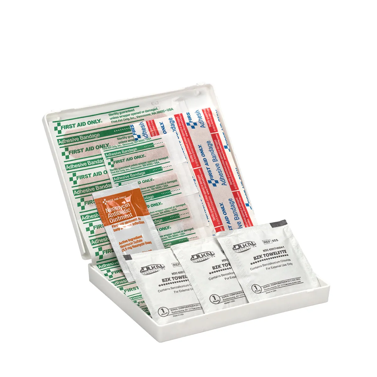 16 Piece Travel First Aid Kit, Plastic Case