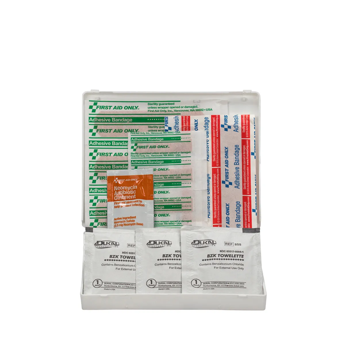 16 Piece Travel First Aid Kit, Plastic Case