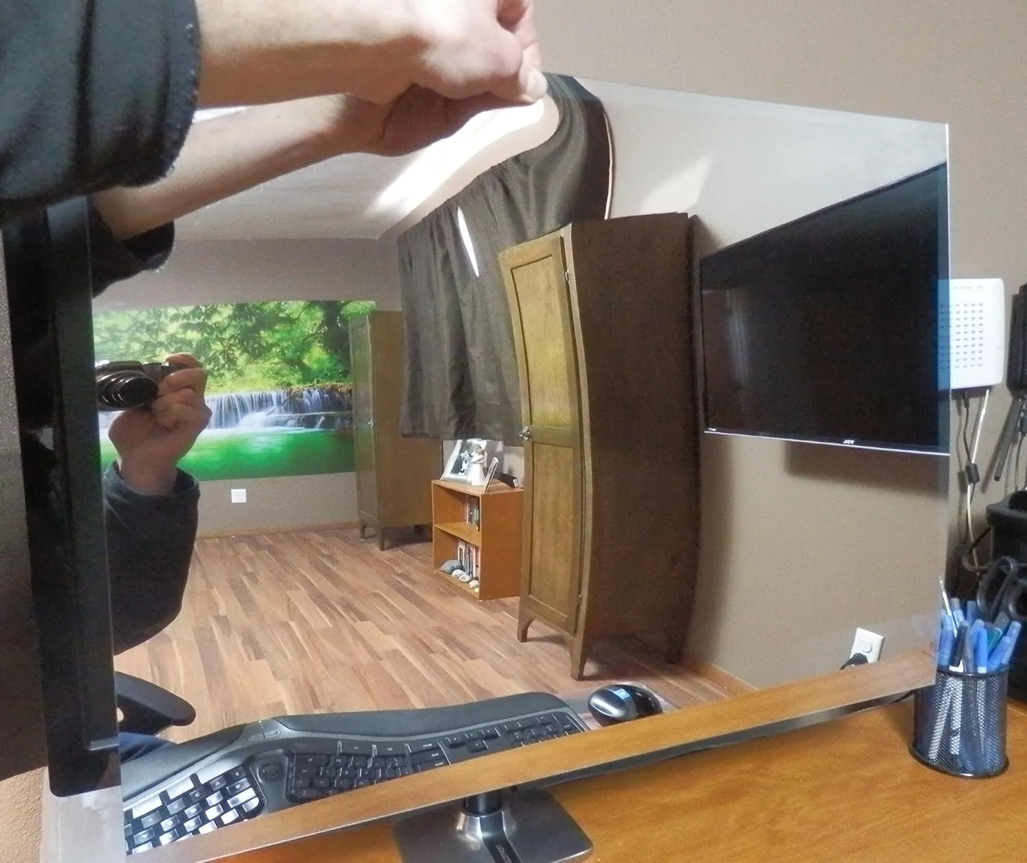 18 x 24 x 0.04 Inch Acrylic See-Through Mirror, 30% Transparent