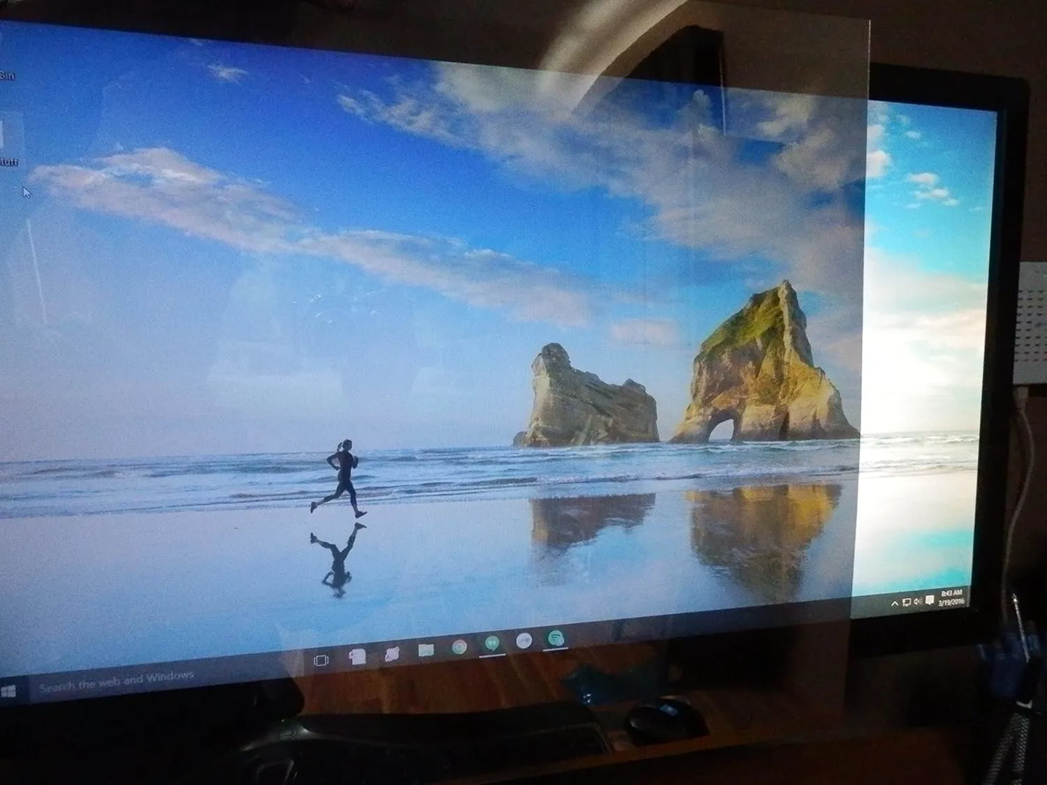 18 x 24 x 0.04 Inch Acrylic See-Through Mirror, 30% Transparent