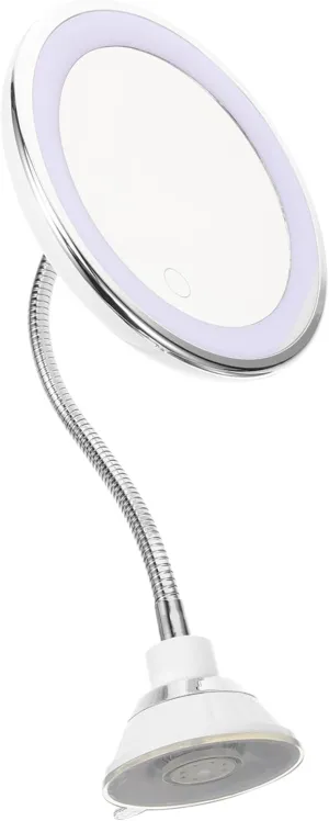 1PC LED Compact Makeup Mirror with Magnification and Light Portable USB Rechargeable Design for Eyeliner and Eyebrow Application for Travel and Home Use