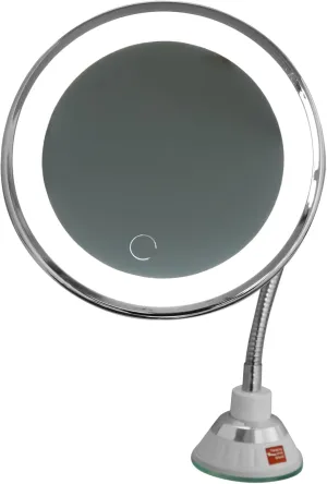 1Pc Magnification LED Makeup Mirror with Light USB Rechargeable Portable Design Brightness for Home and Travel Use