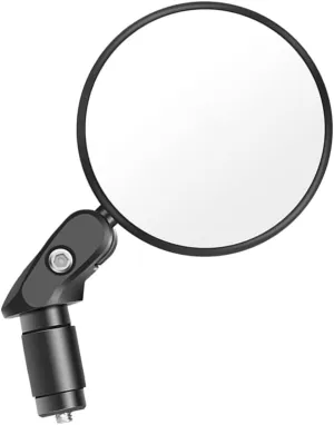 1pc Rotatable Round Bike Rearview Mirror Reflective Lens Easy Installation for Enhanced Rear Vision Fits Any Handlebars for Cycling Safety and Performance