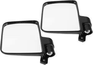 1Set Golf Cart Side Mirrors Scratch Resistant Rear View Mirrors for Enhanced Safety Wide Viewing Angle Easy Installation Compatible with Club Car and Ezgo