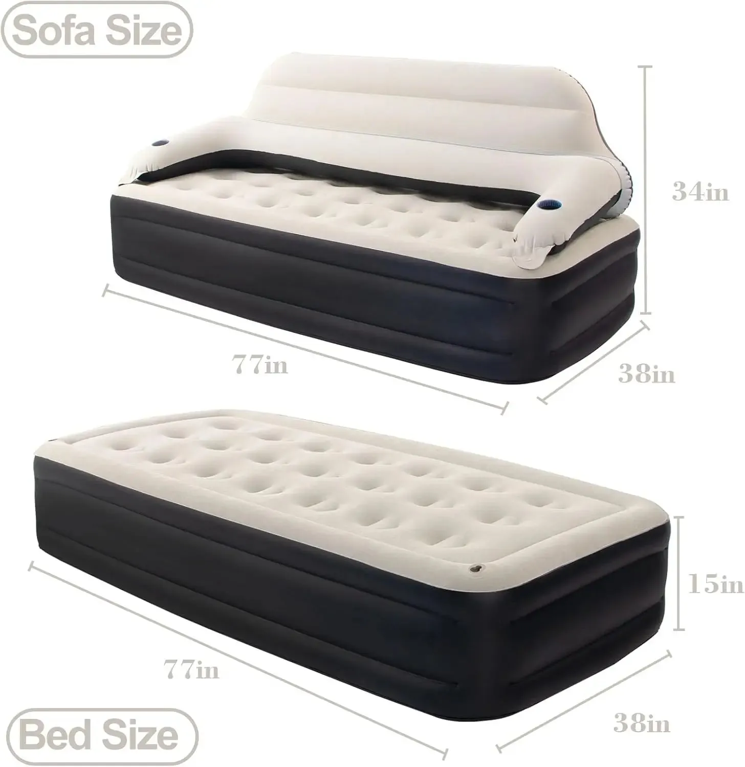 2 in 1 Inflatable Couch Bed