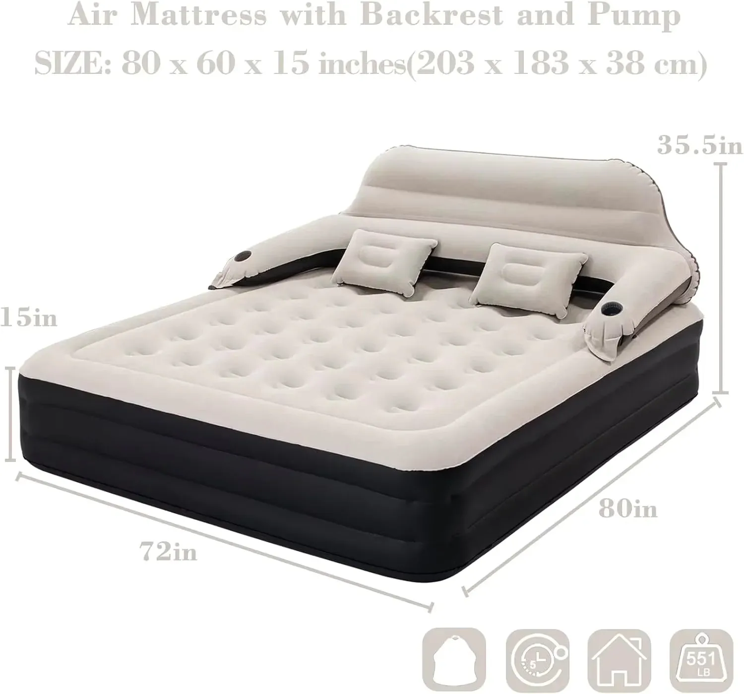 2 in 1 Inflatable Couch Bed