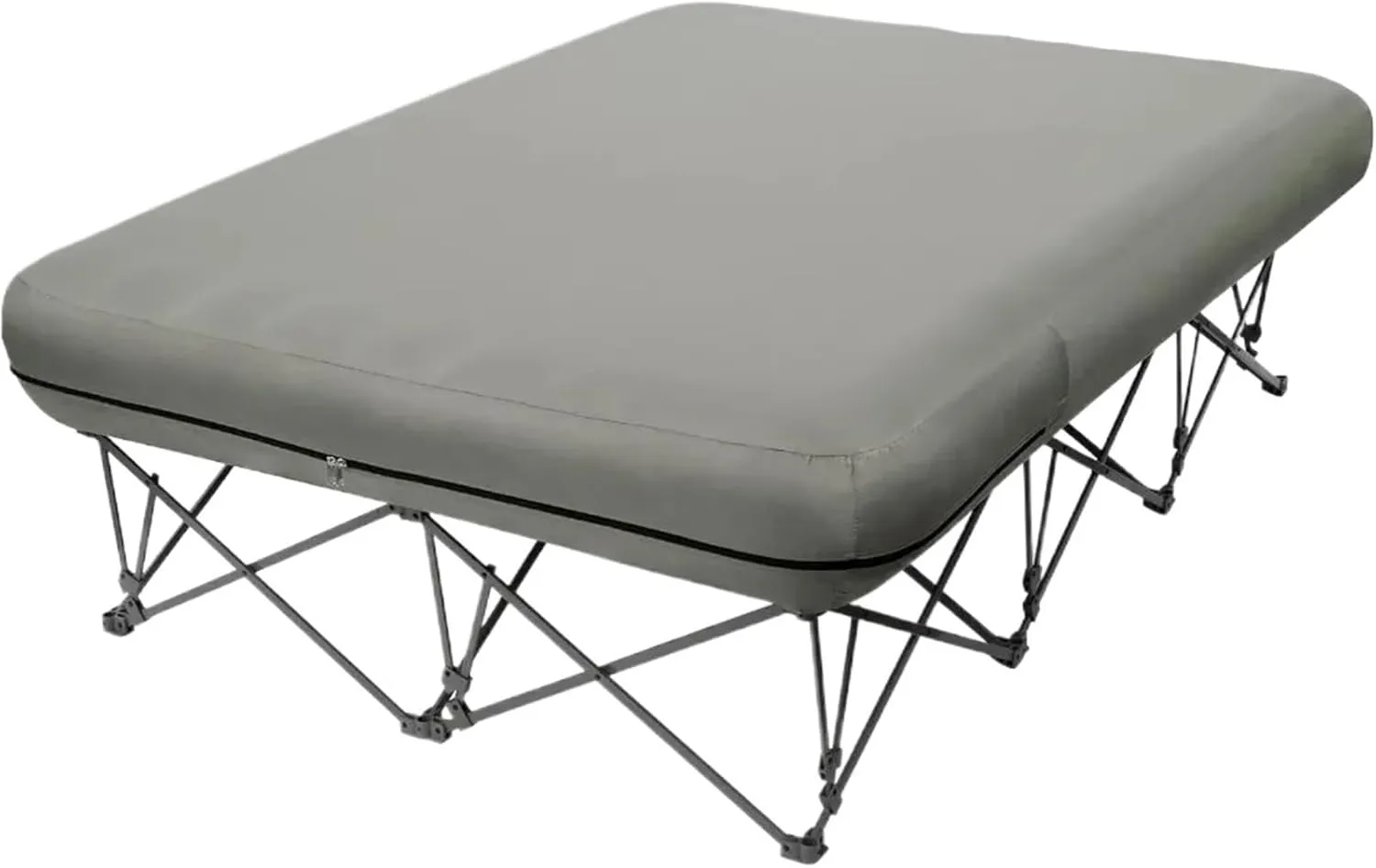 2 Person Camping Cot, Folding Camping Bed with Inflatable Air Mattress and Carry Bag (not Included The Airpump)(Dark Blue-Queen)