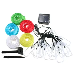 20 LED Solar Power Colorful Lantern String Fairy Light Outdoor Festival Garden Xmas Decor