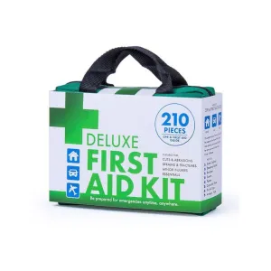 210 Piece Deluxe First Aid Kit – Compact Safety Kit for Home, Car & Camping