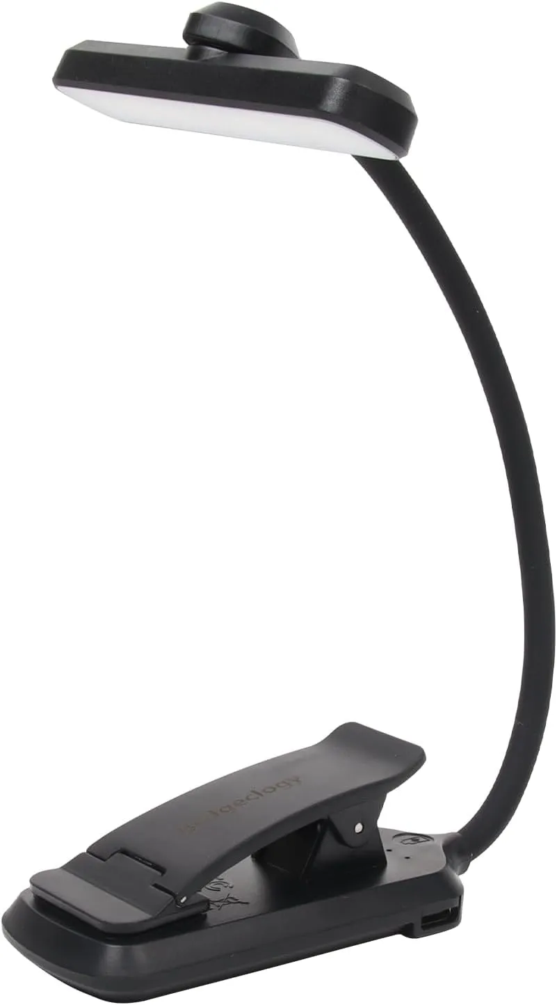 24 Led Rechargeable Book Light For Reading In Bed-Eye Caring 3 Color Temperatures,80 Hrs Runtime Lightweight Clip-On Lamp, Perfect For Kids, Book Lovers, And Student Gifts (Black, Rotating)