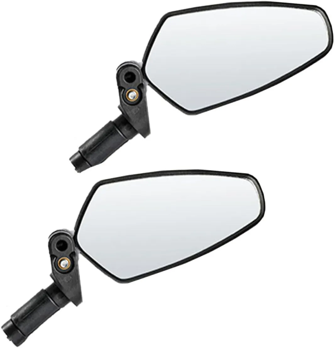 2Pcs Professional Rearview Mirrors for Bike Handlebar Universal Versatile Acrylic Reflective Mirror Black High Definition Vision