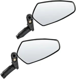 2Pcs Professional Rearview Mirrors for Bike Handlebar Universal Versatile Acrylic Reflective Mirror Black High Definition Vision