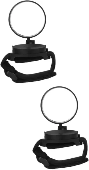 2pcs Wrist-mounted Bike Mirror Rotatable Cycling Rear View Mirror for Enhanced Safety Wide Convex Reflective Design for Nighttime Visibility Comfortable and Breathable Fit
