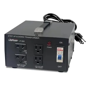 3000 Watt Japan Voltage Converter Transformer Step Up/Down - 100v to 120v / 120v to 100v Japanese Power Converter - Fully Grounded Cord CE Certified