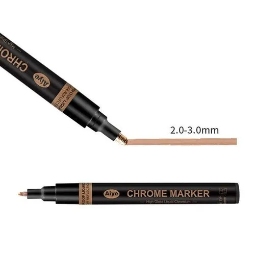 3color Mirror Marker Diy Reflective Paint Pen Gold Silver Copper