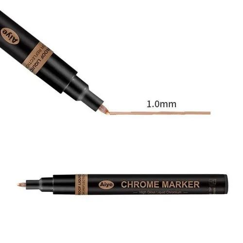3color Mirror Marker Diy Reflective Paint Pen Gold Silver Copper