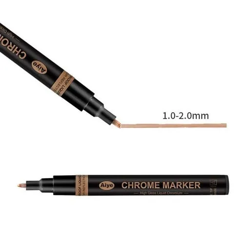 3color Mirror Marker Diy Reflective Paint Pen Gold Silver Copper