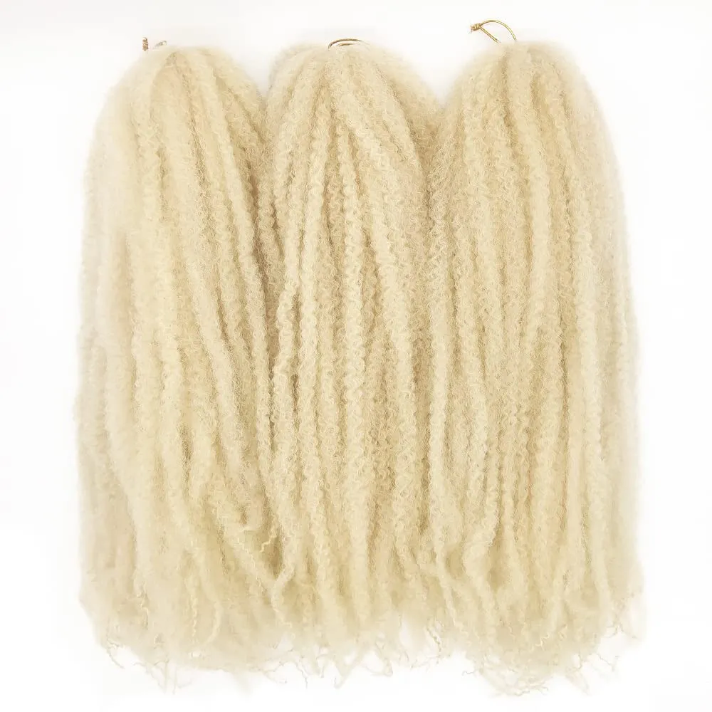 3Packs Marley Braiding Hair 18Inch Afro Marley Hair For Twists Synthetic Kinky Braiding Hair Extensions (613)