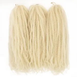 3Packs Marley Braiding Hair 18Inch Afro Marley Hair For Twists Synthetic Kinky Braiding Hair Extensions (613)