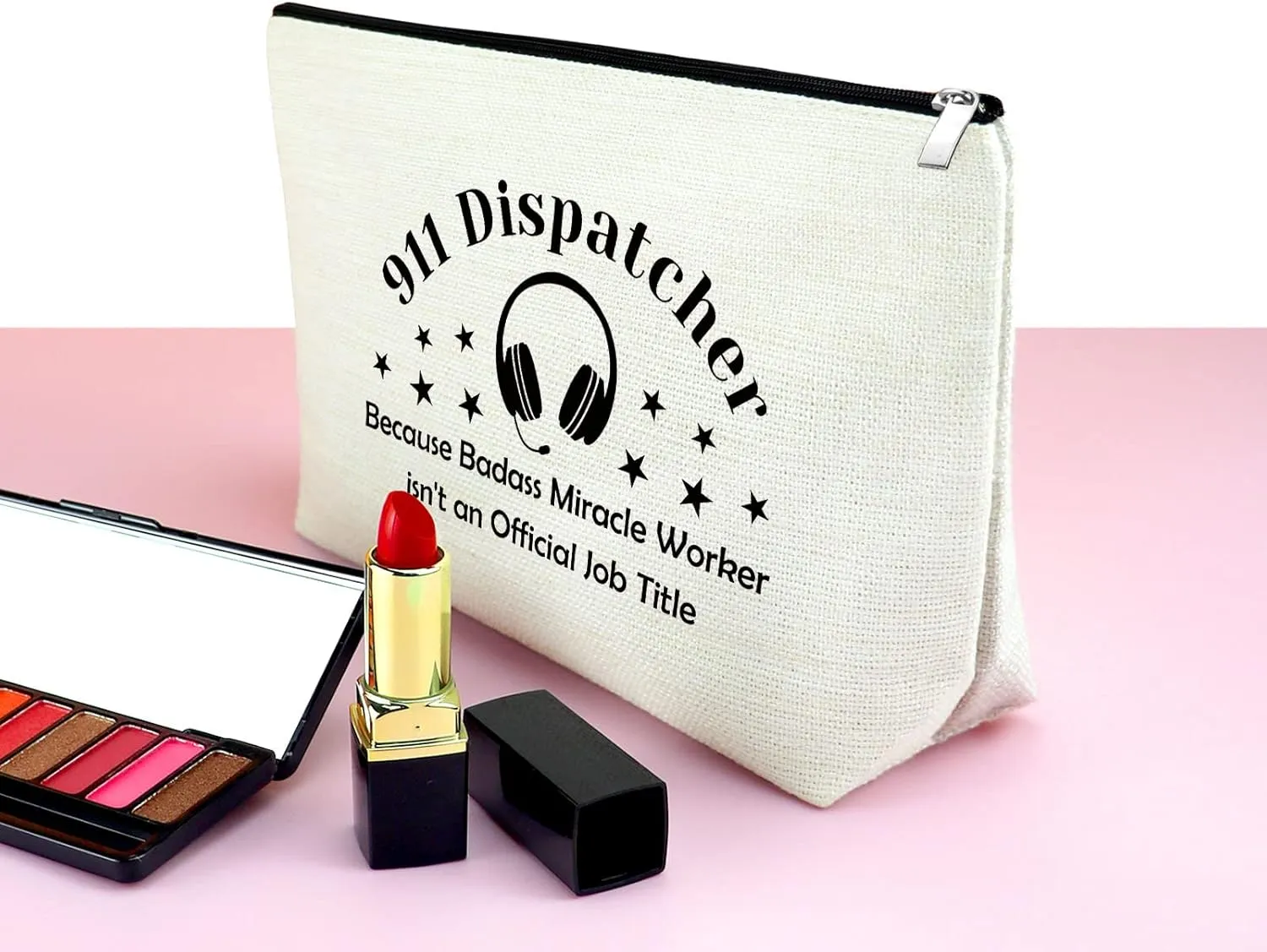 3Pcs 911 Dispatcher Appreciation Gift Makeup Bag Dispatcher Gifts for Women 911 Emergency Dispatcher Gifts Cosmetic Bag 911 Operator Thank You Gift Retirement Thanksgiving Birthday Gift for Dispatcher