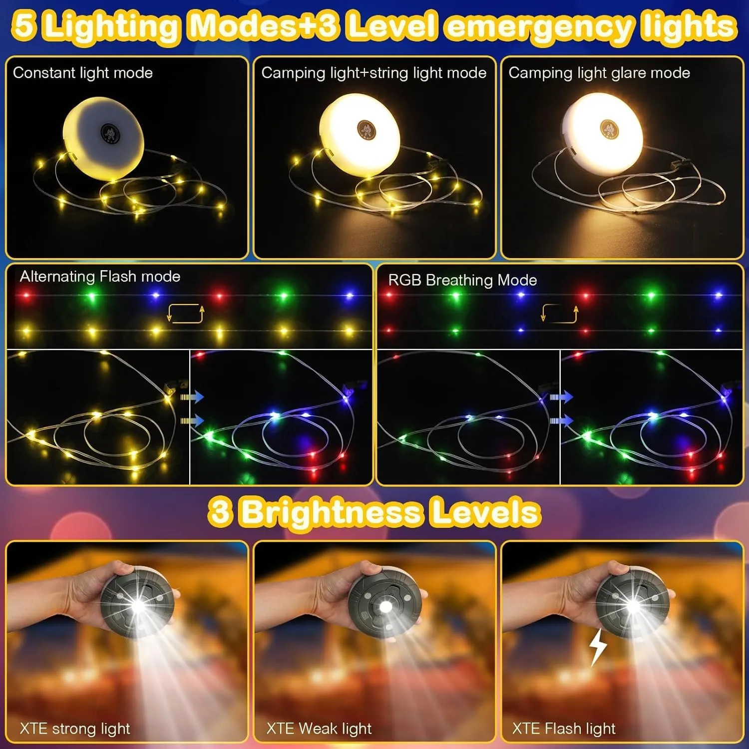 4-in-1 Lights Camping String Buy-one-get-one Summer special