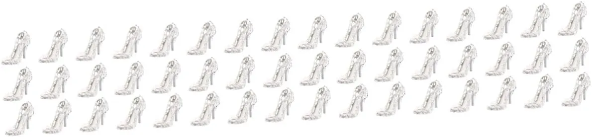 48 Pcs Christmas Tree Pendant Cake kit White Heels Closed Toe Crystal Heels Shoes Decoration High Heel Shoes Ornaments Bulk Christmas Ornaments Foam Party Decoration 3D