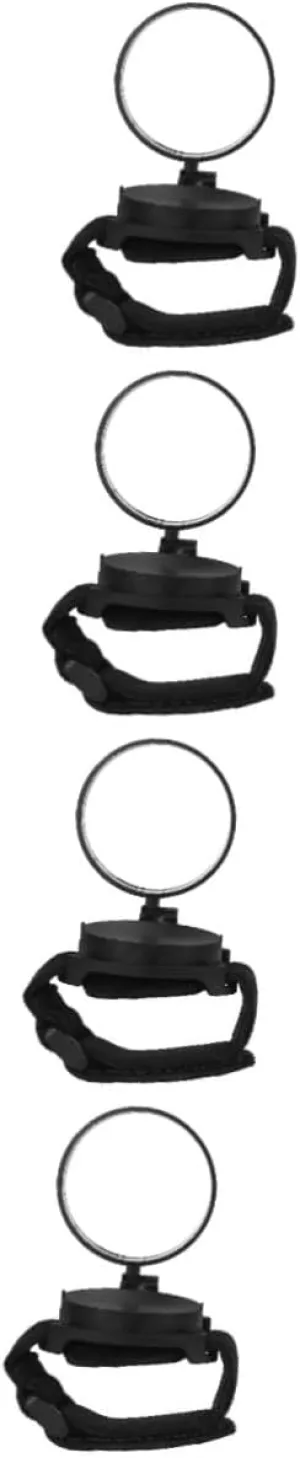 4pcs Bike Rear View Wristband Mirror Rotating Cycling Reflective Wrist Wear for Mountain and Road Portable Safety Accessory for Enhanced Visibility