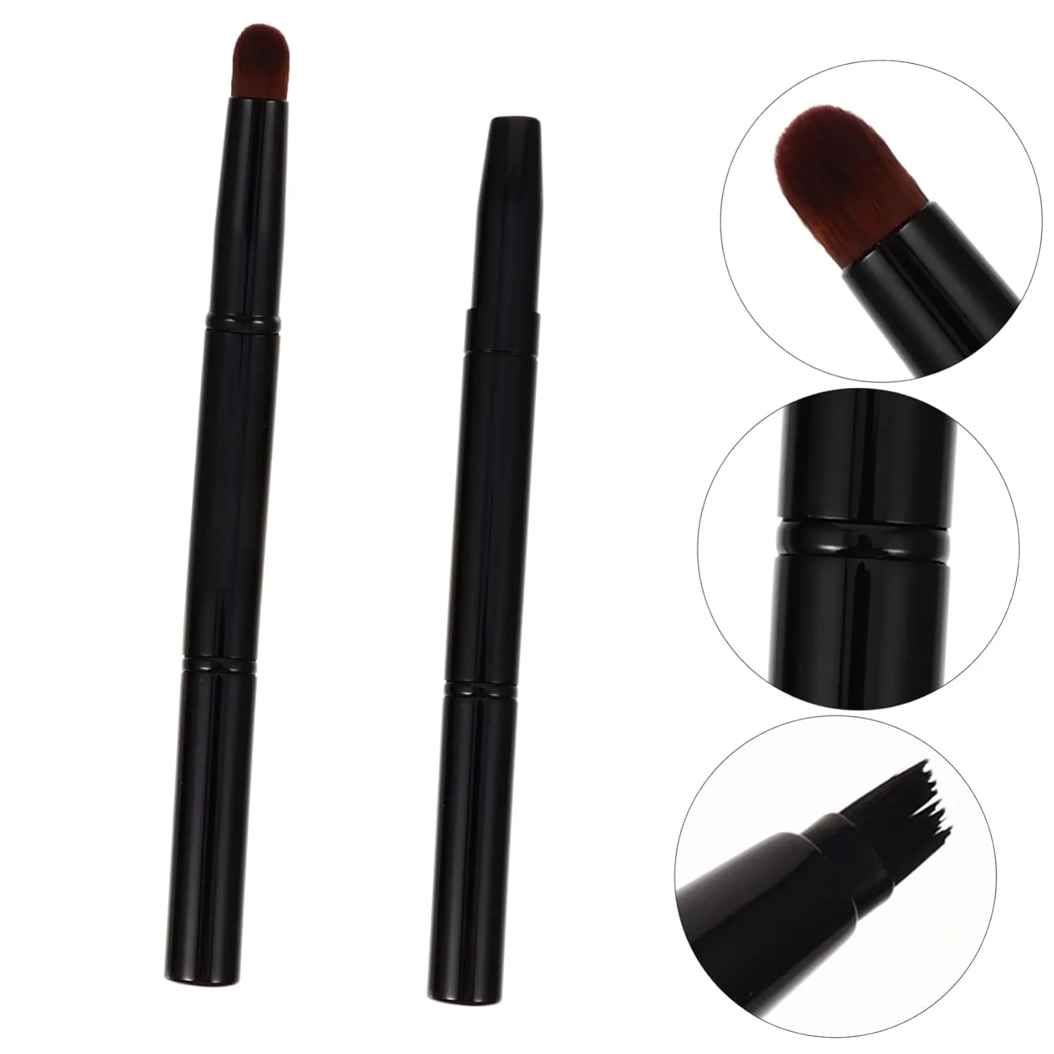 4pcs Double-ended Angled Eyebrow Brush Soft Makeup Tool for Precise Application for Eyebrows and Eyeshadow Portable Design Use