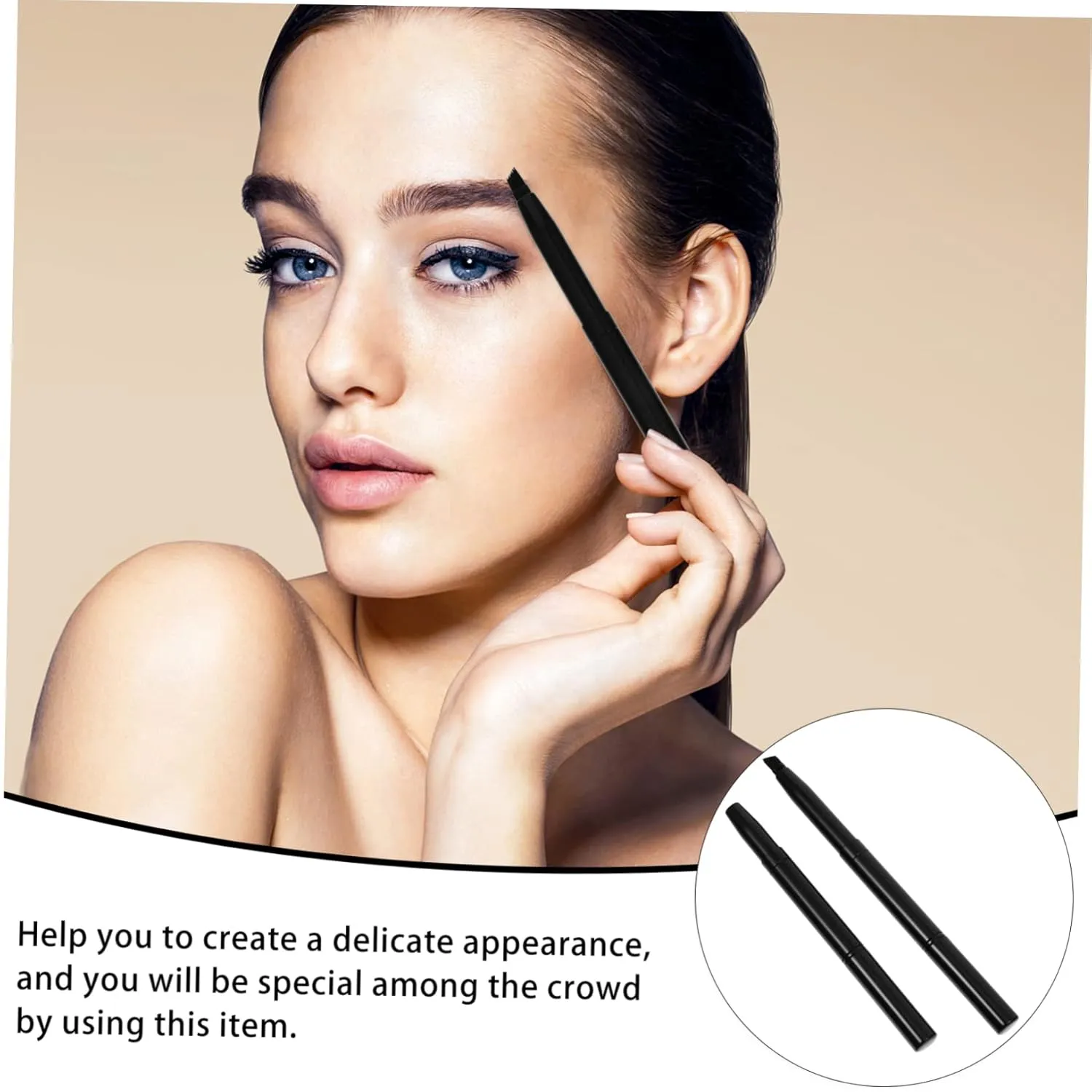 4pcs Double-ended Angled Eyebrow Brush Soft Makeup Tool for Precise Application for Eyebrows and Eyeshadow Portable Design Use