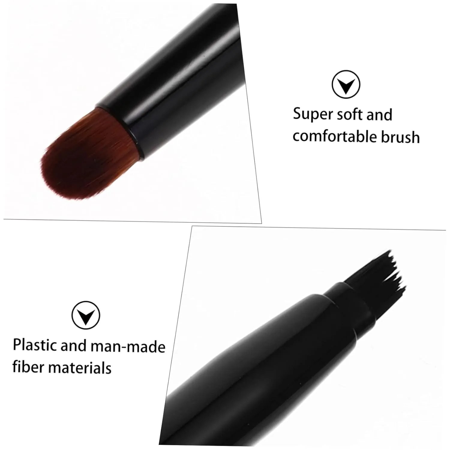 4pcs Double-ended Angled Eyebrow Brush Soft Makeup Tool for Precise Application for Eyebrows and Eyeshadow Portable Design Use