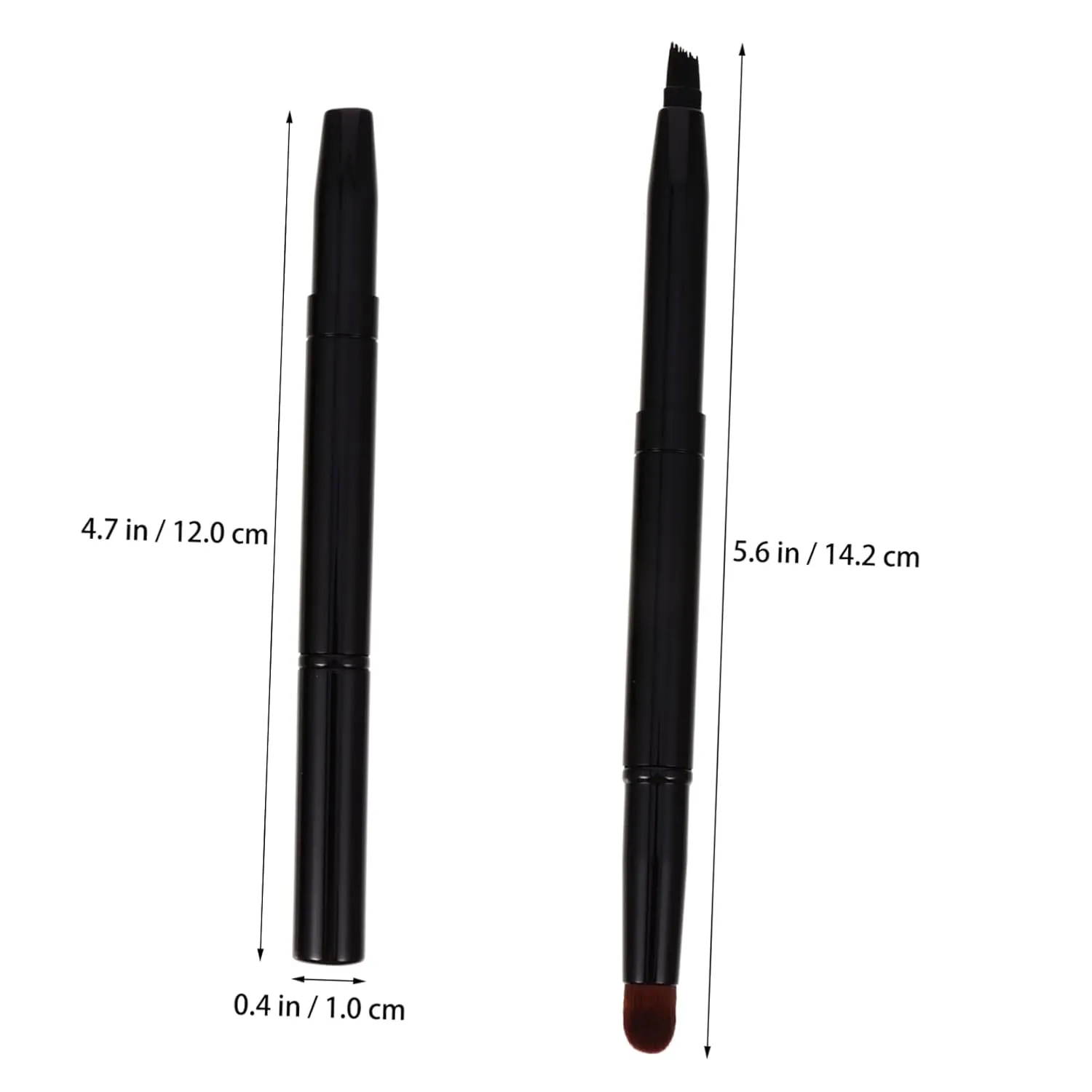4pcs Double-ended Angled Eyebrow Brush Soft Makeup Tool for Precise Application for Eyebrows and Eyeshadow Portable Design Use
