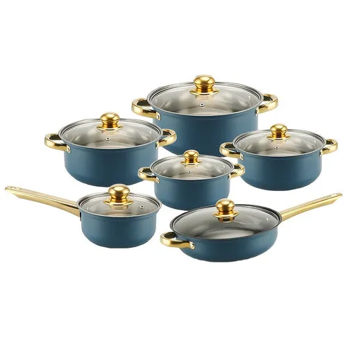 5-Piece Stainless Steel Cookware Set with Clear Lids - Versatile & Dishwasher Safe