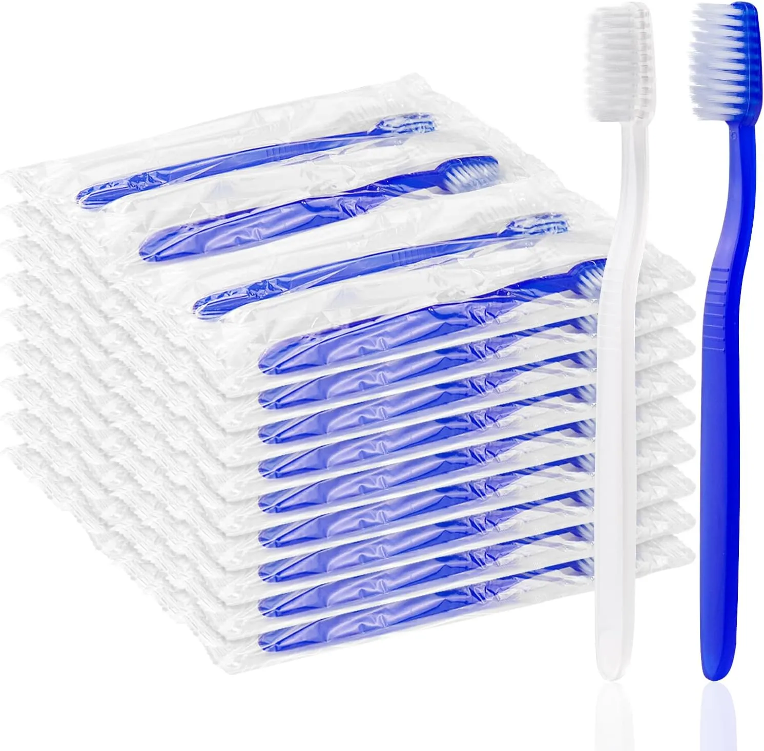 50 pcs Prepasted Disposable Toothbrushes Bulk Individually Wrapped Pre Pasted Soft Toothbrush, Single Use Travel Toothbrushes for Homeless Camping Travel