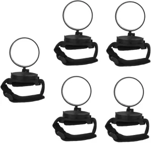 5pcs Bike Wristband Rear View Mirror Lightweight Rotatable Design for Comfortable Arm Mirror for Mountain and Road Essential Cycling Accessory