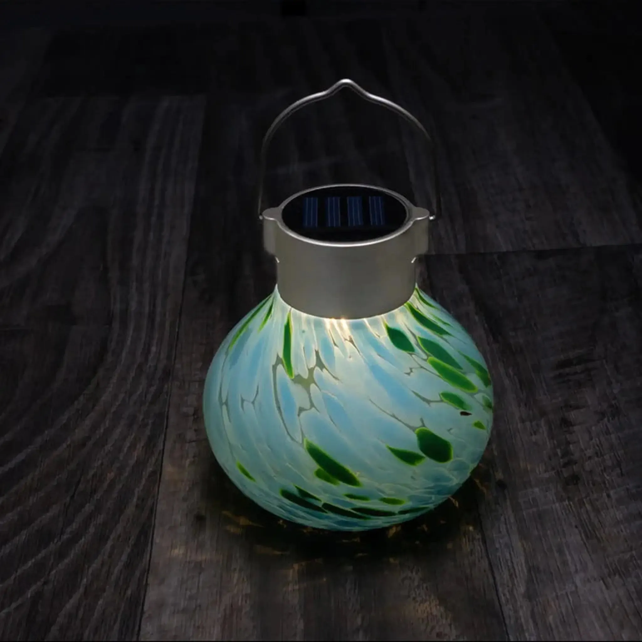 5" Handblown Glass Lantern