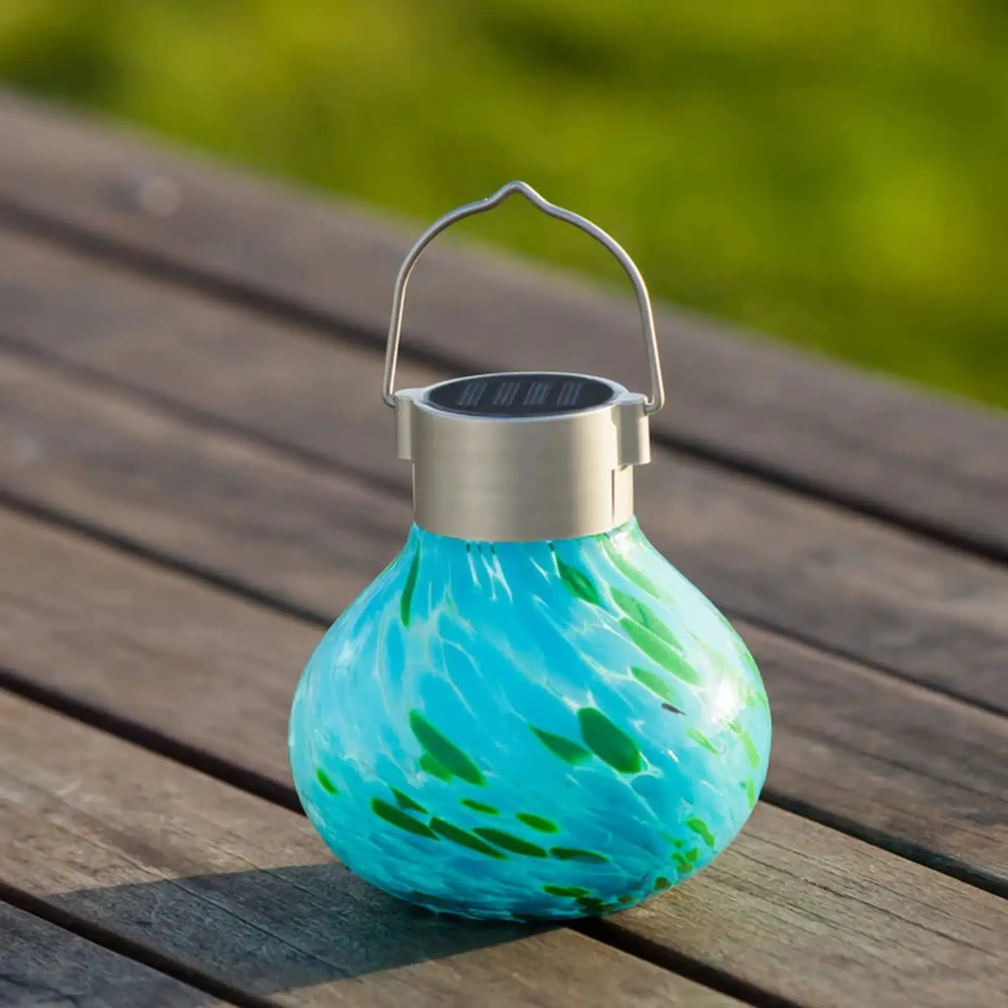 5" Handblown Glass Lantern