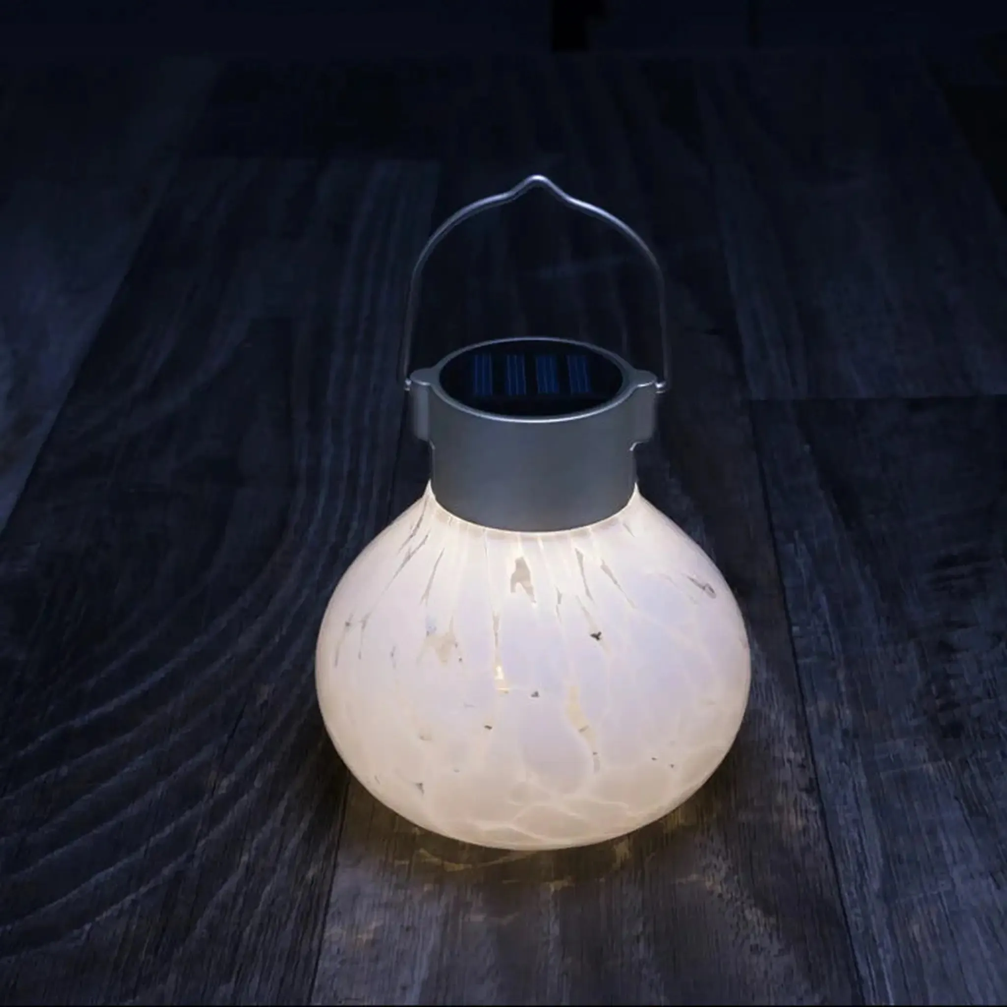 5" Handblown Glass Lantern