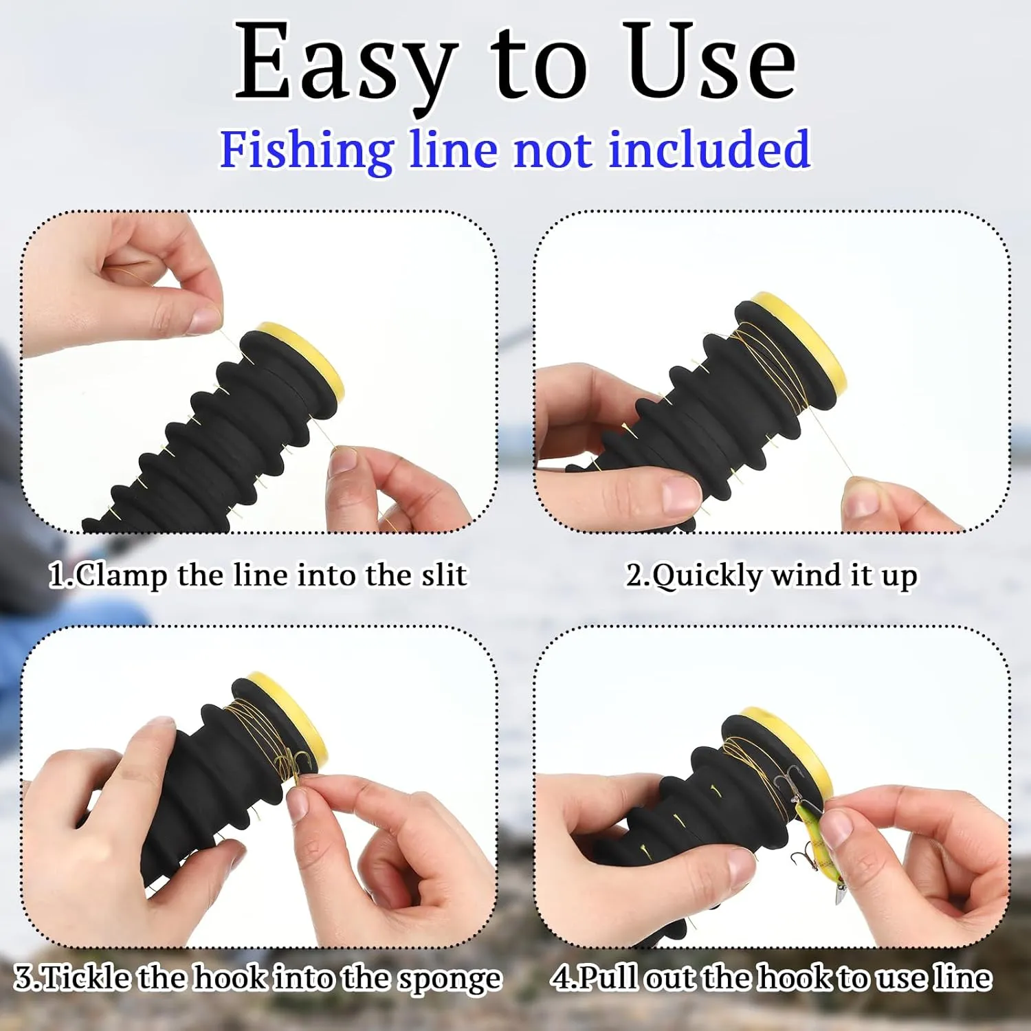 6 Pcs Snell Hook Holder Fishing Leader Storage Leader Holders with 72 Line Slots Organizer Fishing Storage Tackle Organizer and Keeper Rigger for Walleye Catfish